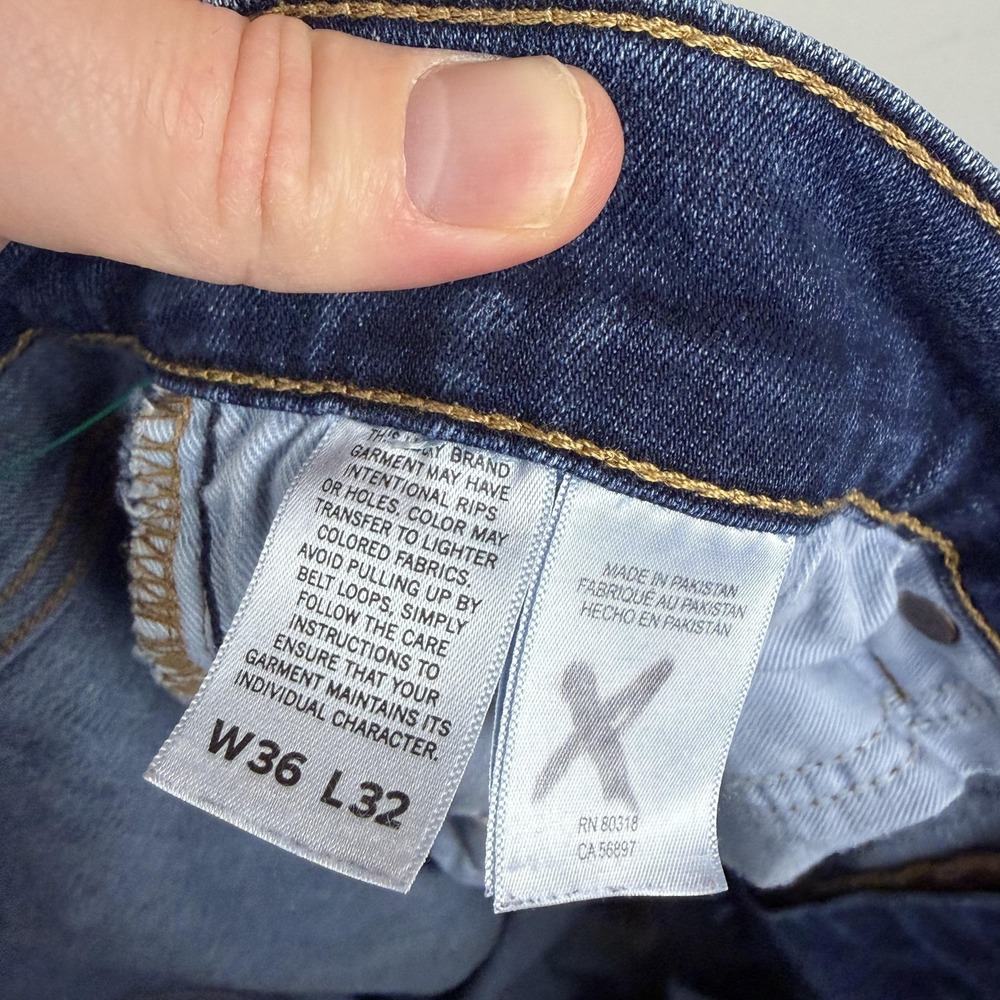Lucky Brand 410 Athletic Straight Jeans Mens 36x32 Blue‎ Med Wash Denim - Picture 6 of 11